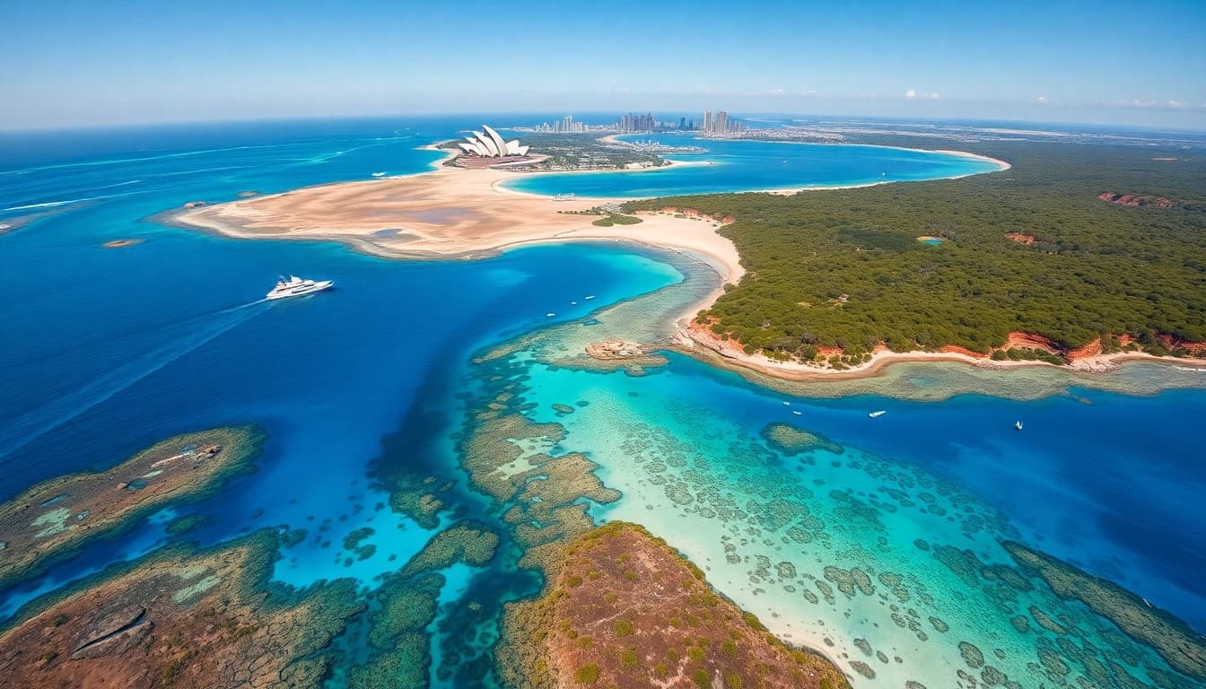 Explore the breathtaking landscapes of Australia, featuring natural wonders and iconic sights.