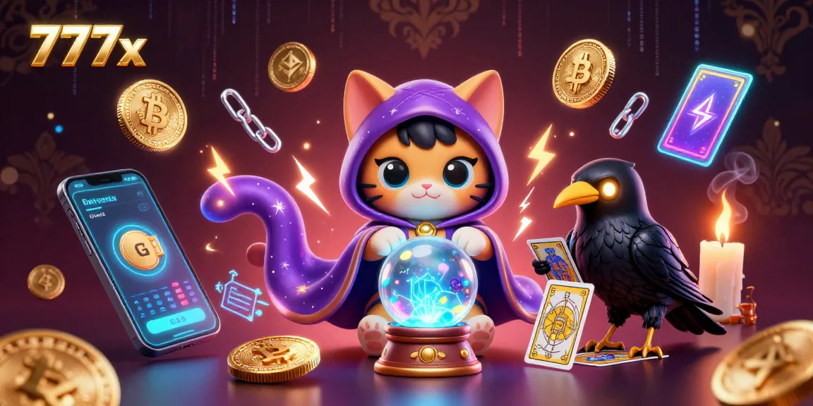 Experience the immersive thrill of 777x with animated fortune teller, glowing coins, and casino magic.