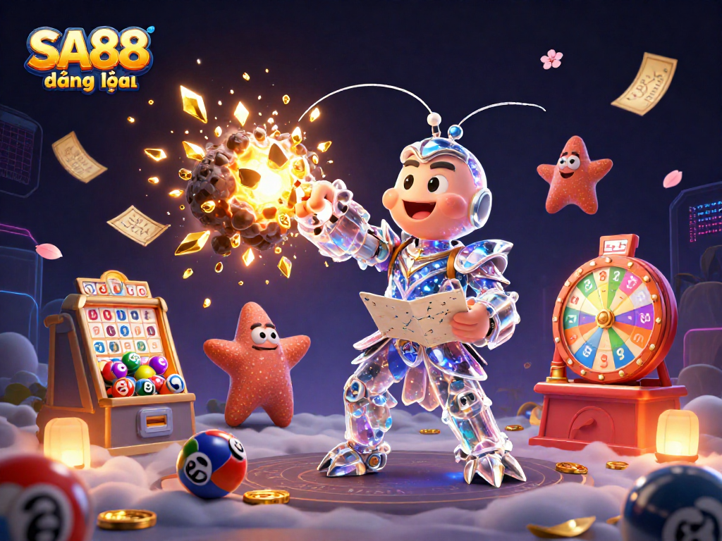 Experience the thrill of gambling with SA88 đăng nhập in this vibrant, dynamic 3D casino scene.