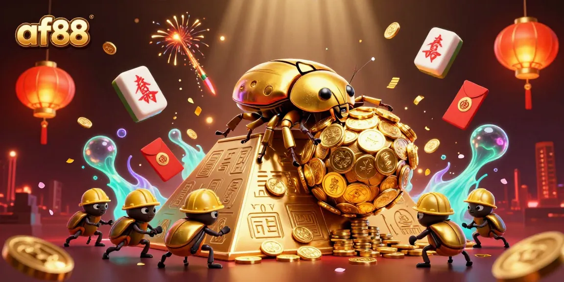 Experience thrilling games at af88 with exciting casino-themed illustration packed with vibrant symbols and details.