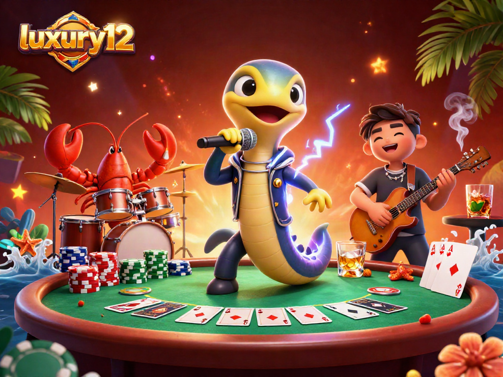 Menangkan permainan di kasino bawah laut dengan luxury12, ikan belut DJ tampil bersama drummer lobster dan gitaris kuda laut.
