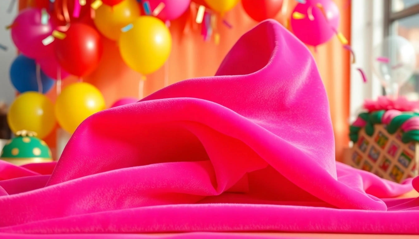 Creëren van carnavalskleding met velours voor carnaavalskleding in een feestelijke omgeving