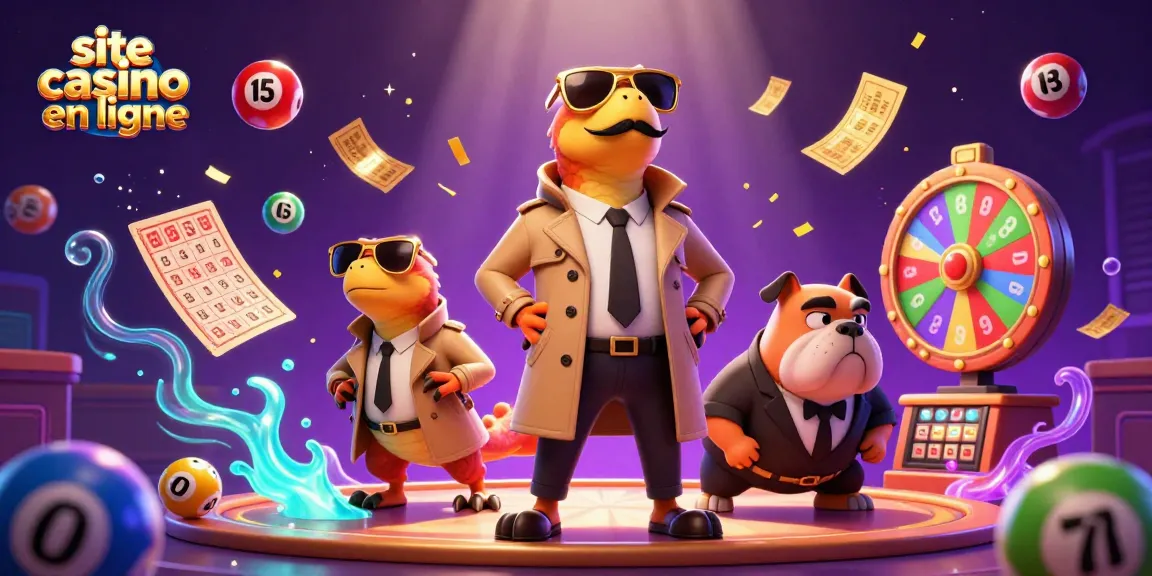 Plongez dans l'excitation d'un site casino en ligne avec trois rapaces en trench coat tentant d'accéder à un salon VIP.