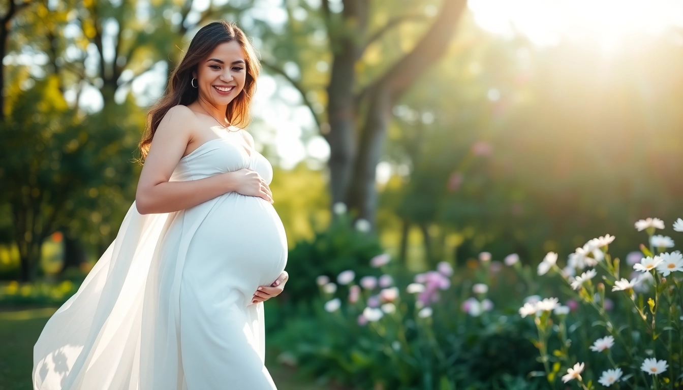 Capture the essence of motherhood with maternity photographer London Ontario in a serene outdoor setting.