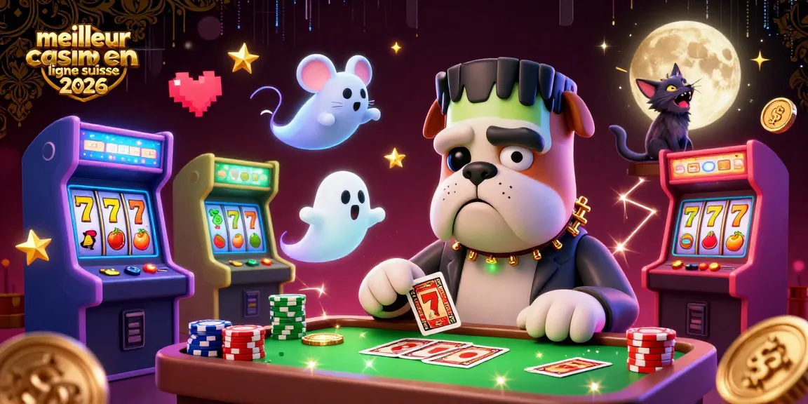 Le meilleur casino en ligne suisse 2026, avec des personnages de casino plus un décor vibrant de machines à sous.