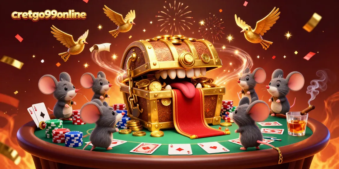 Engage with cretgo99online's rich gaming scene showcasing playful treasure and vibrant casino action.
