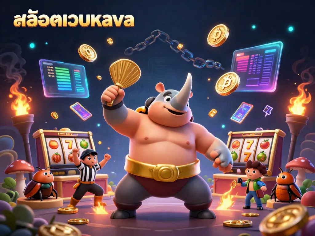 ภาพการ์ตูน 3D ขนาดใหญ่ที่มี สล็อตเว็บตรงa พร้อมเหรียญทอง องค์กรตุ๊กแก และผู้ชมที่น่าตื่นเต้น