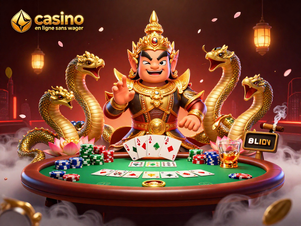 Profitez du jeu sur un casino en ligne sans wager avec de riches illustrations de gardiens et de jeux de poker.