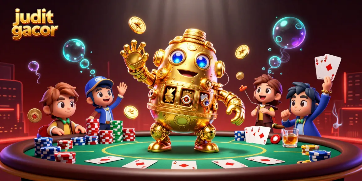 Menangkan judi slot gacor dengan simbol mesin slot yang berkilau dalam ilustrasi kasino yang menawan.