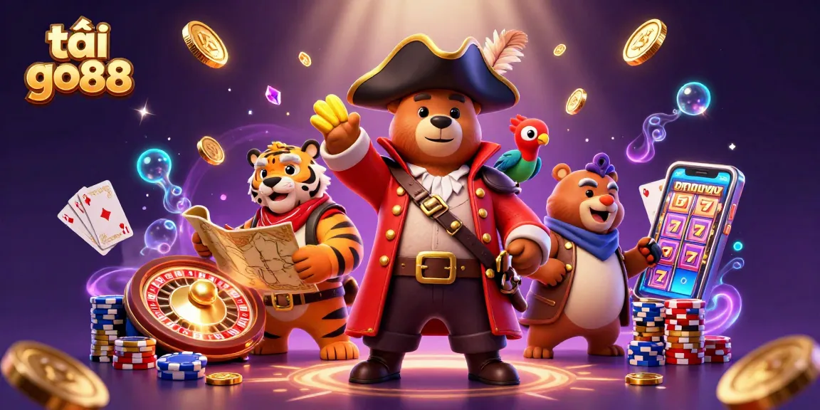 Experience exciting gaming action with tải go88 and its vibrant casino characters.