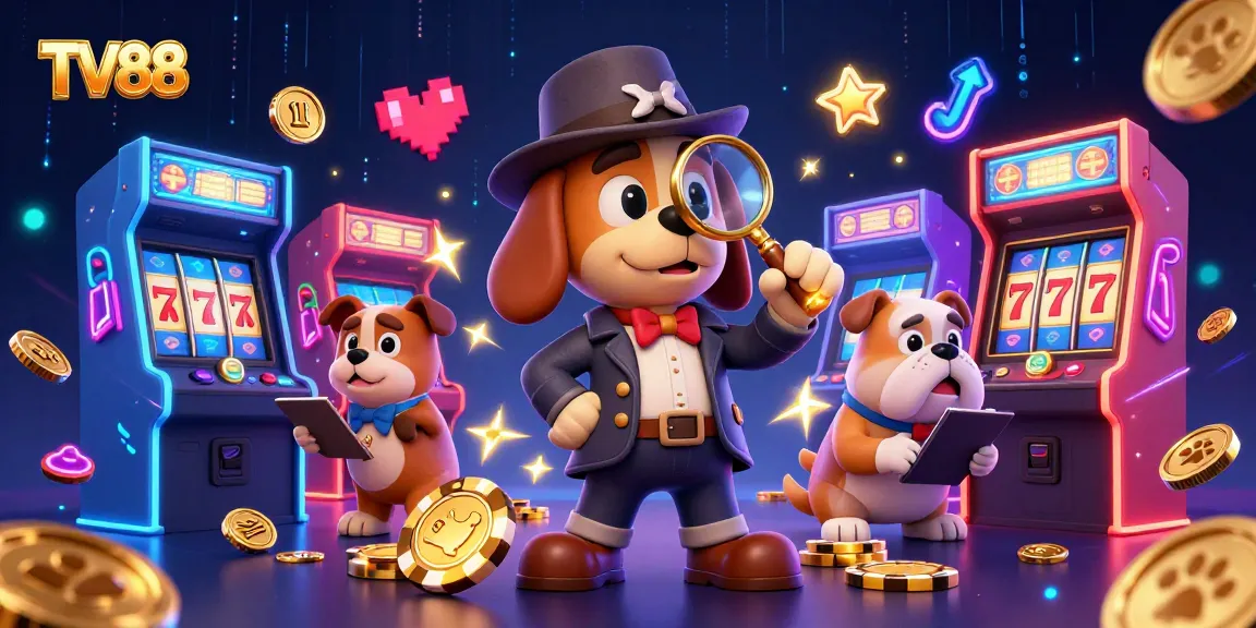 Engage in thrilling poker action at TV88, featuring vibrant gaming elements and characters.