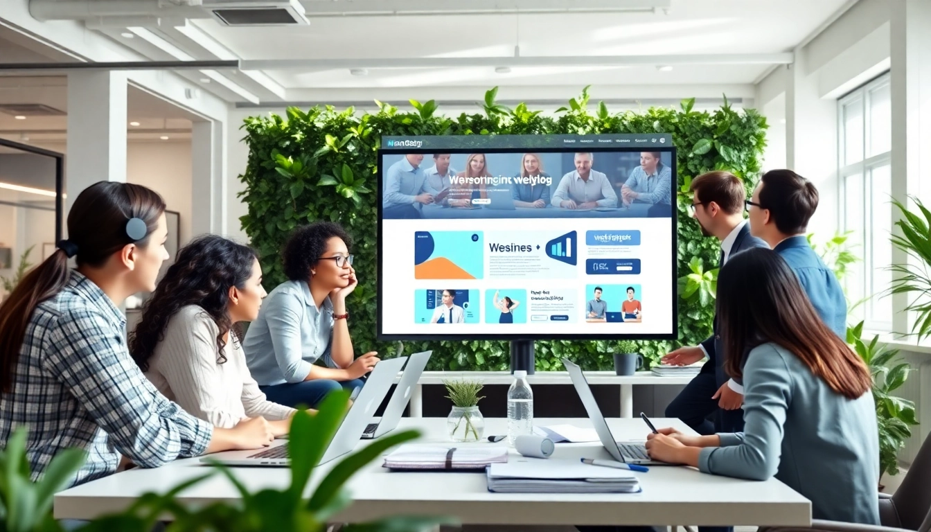 Engaging team at a website design agency Melbourne collaborating on a project.