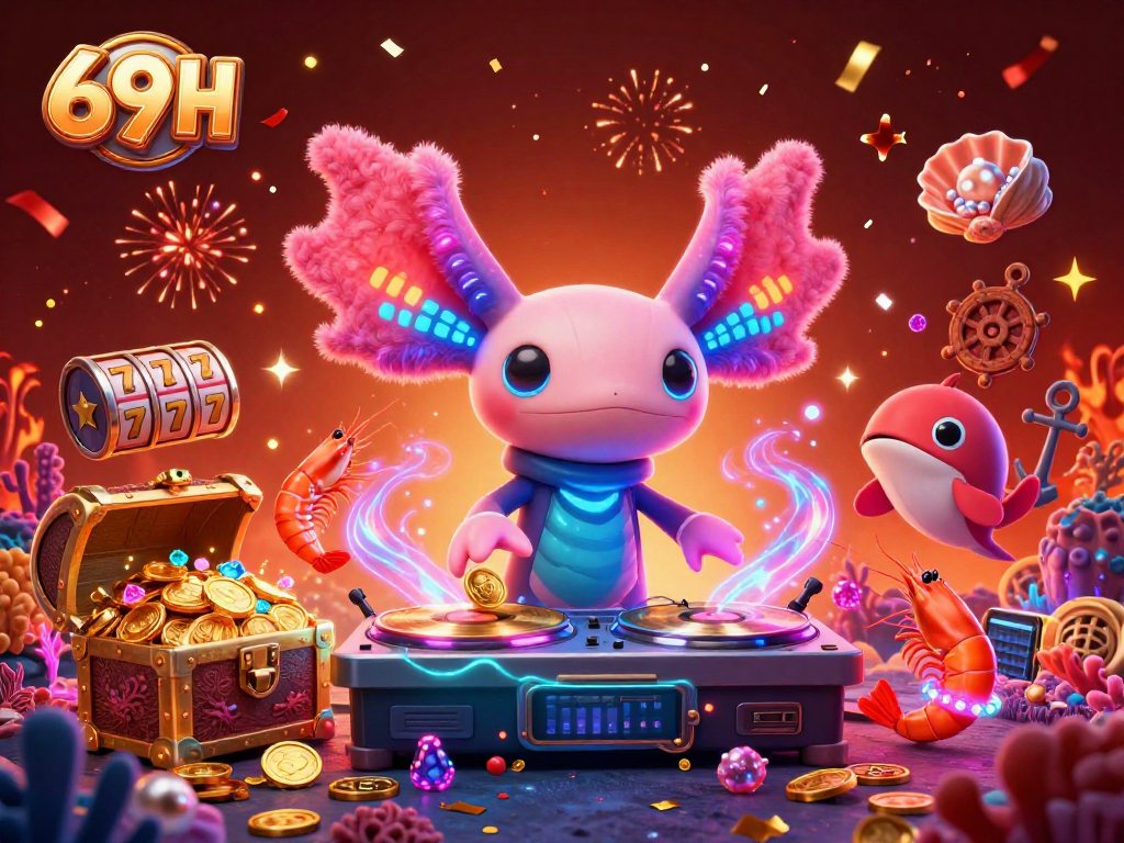 Ganhe com 69H enquanto desfruta de um DJ axolotl animado em um cassino subaquático.