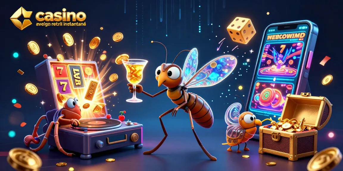 Jouez au casino en ligne avec retrait instantané avec un insecte mascotte et un DJ trilobite.