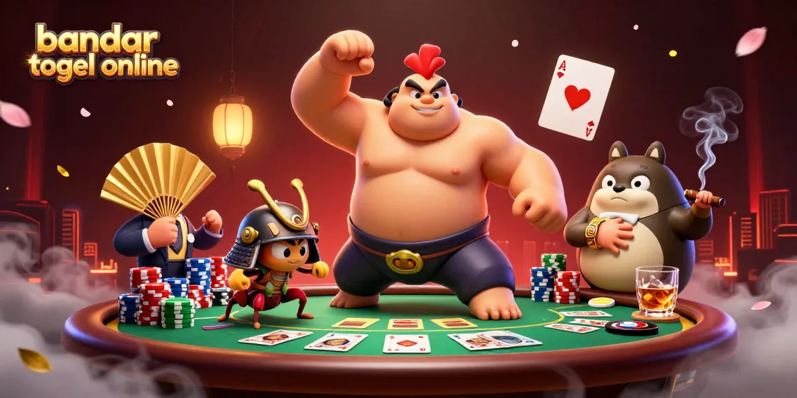 Win big with bandar togel online by exploring dynamic casino elements in an action-packed illustration.