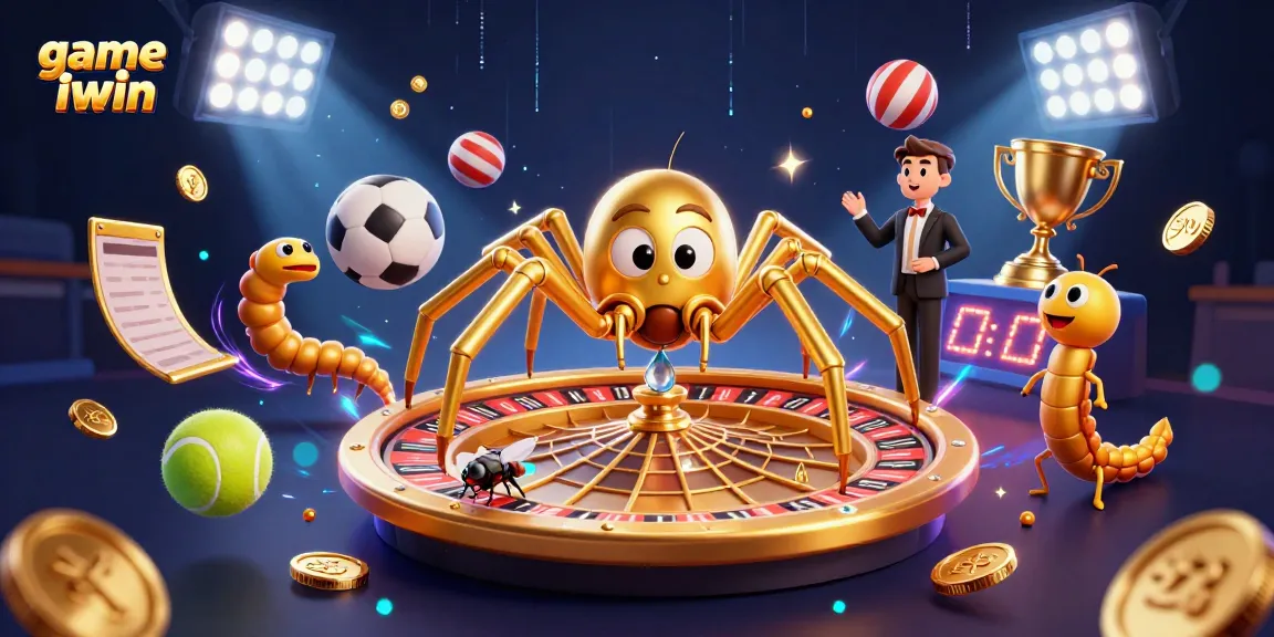 Experience the thrill of game iwin with a dynamic illustration of bets and spins in a vibrant casino atmosphere.