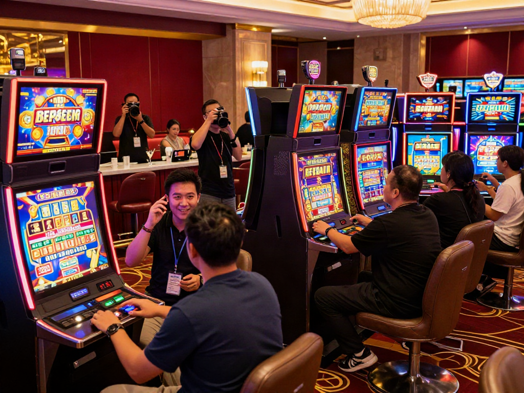 Players enjoying thrilling slot gacor terbaru machines in an exciting casino atmosphere filled with vibrant lights.