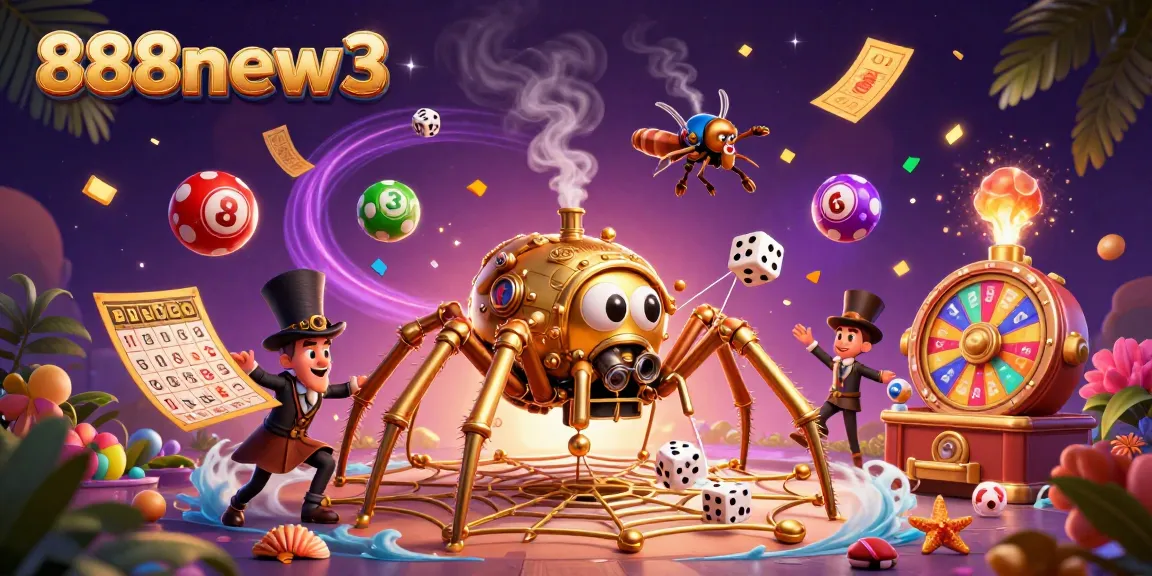 Engage with 888new3’s captivating steampunk casino world, featuring dynamic lottery balls and golden tickets.